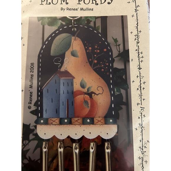 Plum Purdy Designs Folk Art Fall Chimes #164 Pattern/Instructions 2008 - Picture 2 of 3